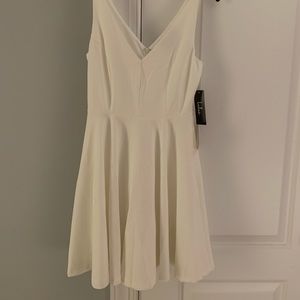 darling delight white skater dress
